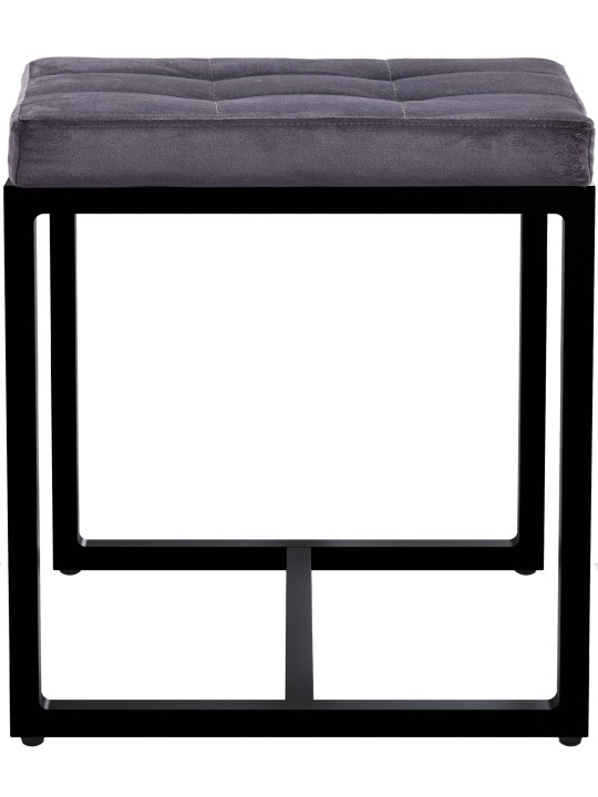 Taburet Barci B fløjl, mørkegrå