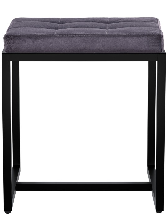 Taburet Barci B fløjl, mørkegrå