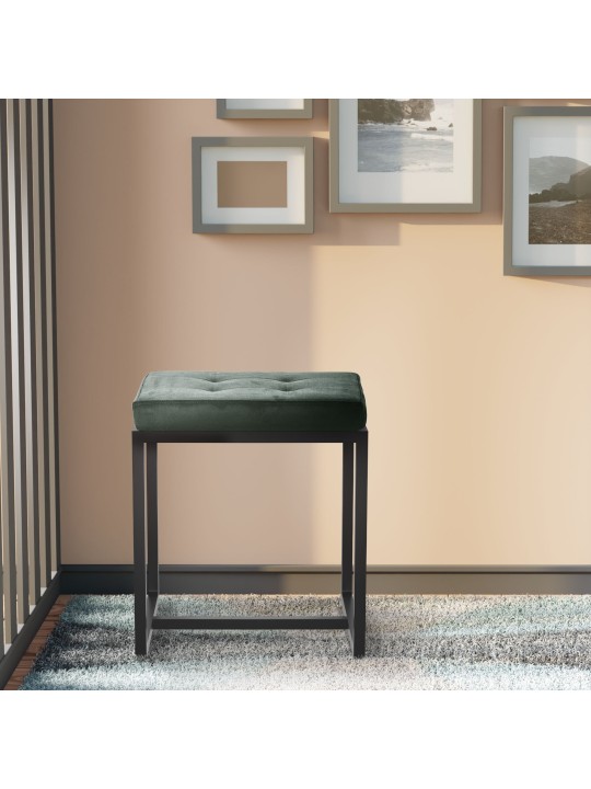 Taburet Barci B fløjl, grøn