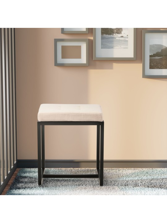 Taburet Barci B stof, creme