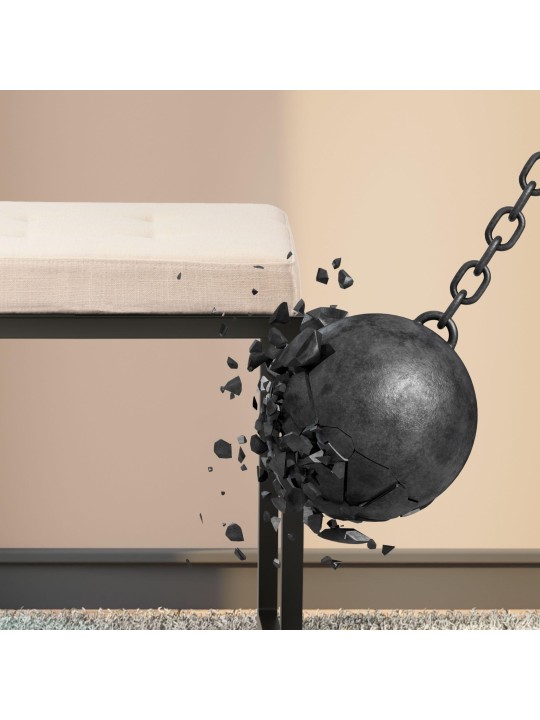 Taburet Barci B stof, creme