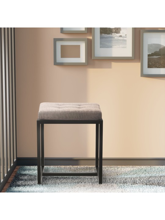 Taburet Barci B stof, grå