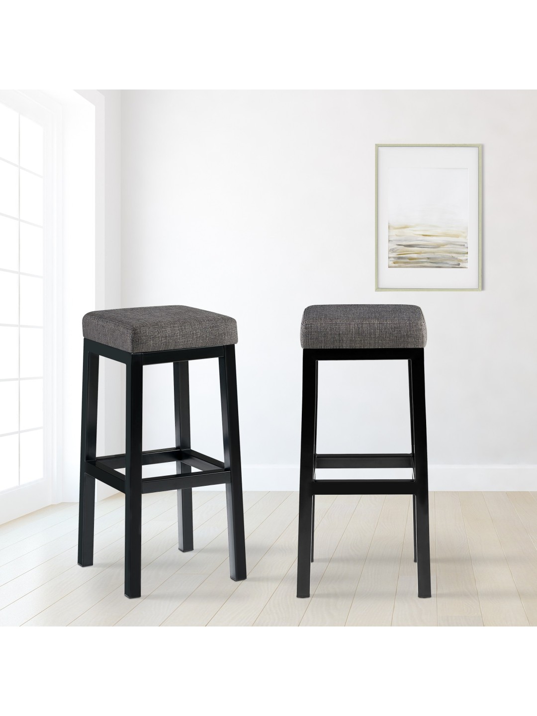 Barstol Taylor B85 stof, grå