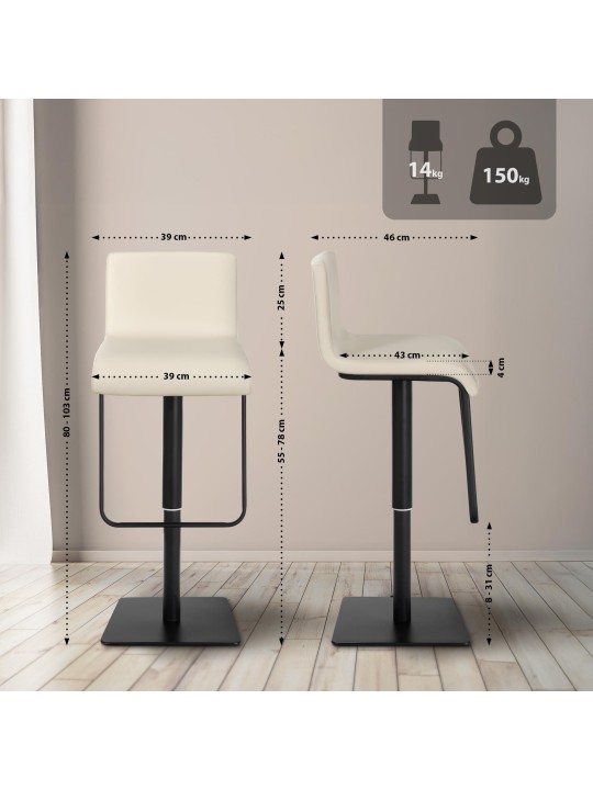 Barstol Limon B, creme Barstol Limon B, creme