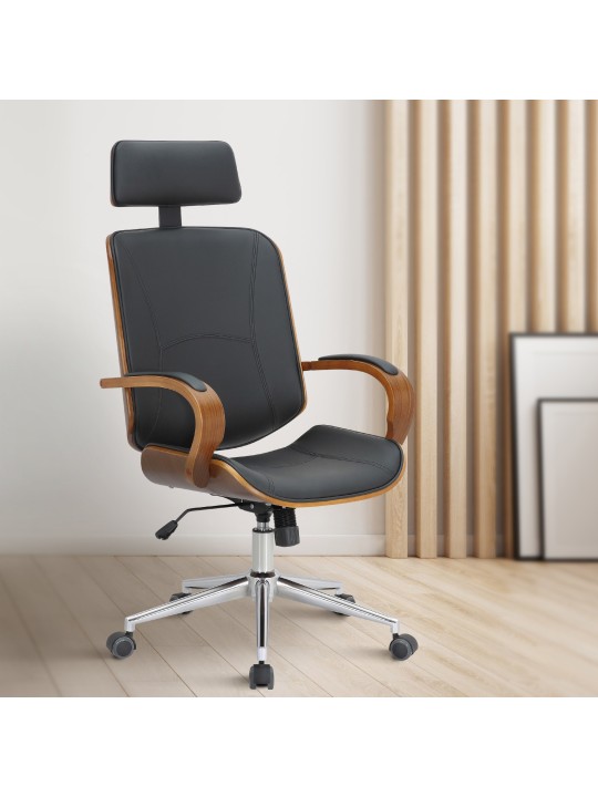 Kontorstol Dayton, valnød/sort