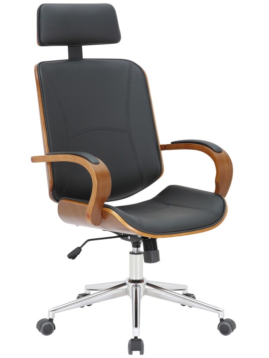 Kontorstol Dayton, valnød/sort