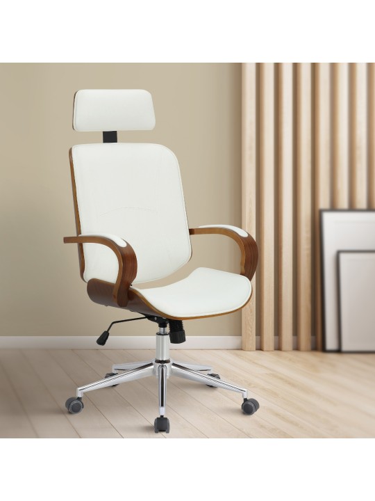 Kontorstol Dayton, valnød/hvid Kontorstol Dayton, valnød/hvid