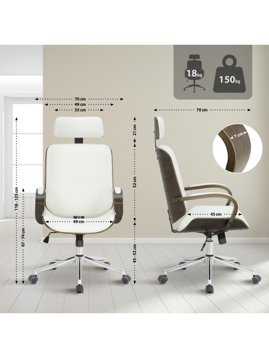 Kontorstol Dayton grå, hvid/grå Kontorstol Dayton grå, hvid/grå