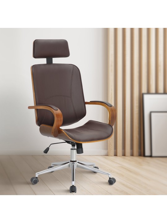 Kontorstol Dayton, valnød/brun Kontorstol Dayton, valnød/brun