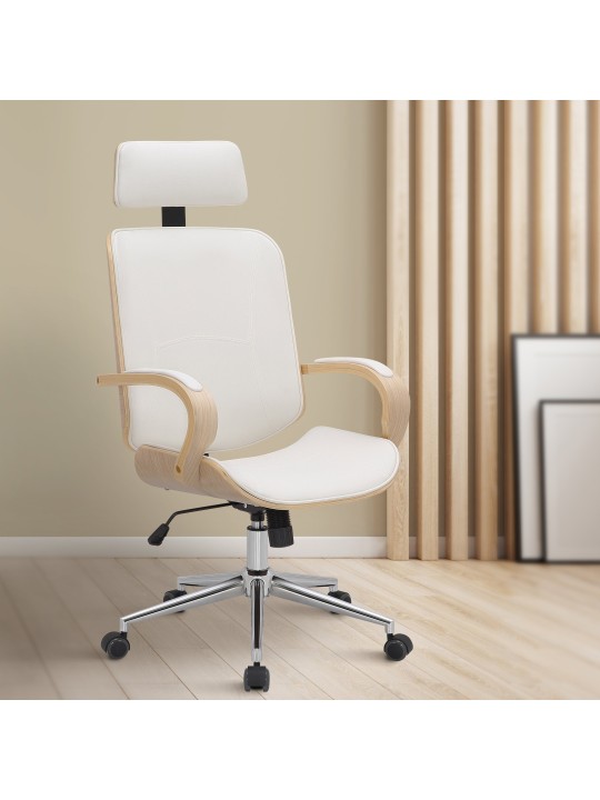 Kontorstol Dayton, natur/hvid Kontorstol Dayton, natur/hvid