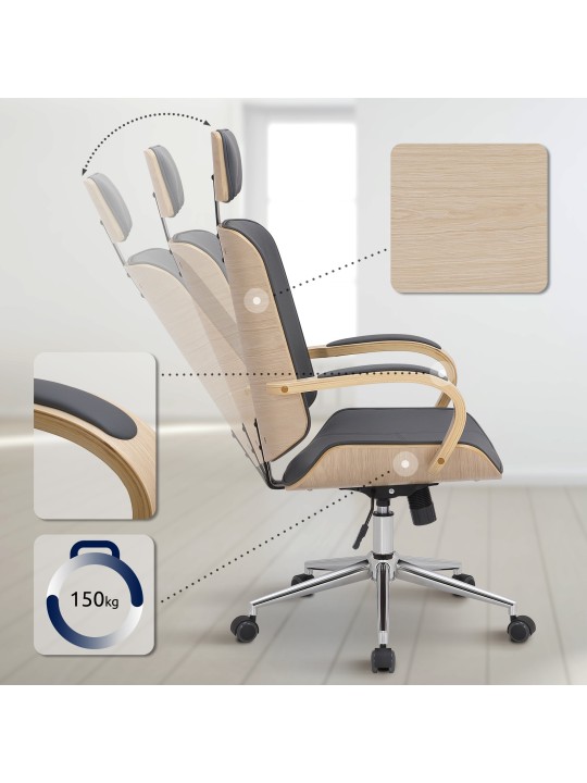 Kontorstol Dayton, natura/grau