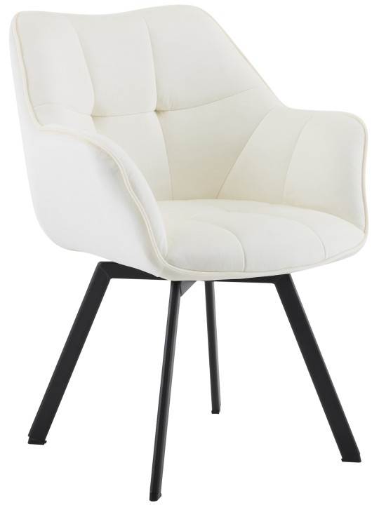 Spisestuestol Jordi fløjl, creme