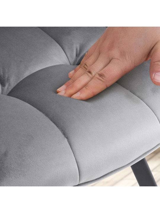 Spisestuestol Jordi fløjl, mørkegrå Spisestuestol Jordi fløjl, mørkegrå