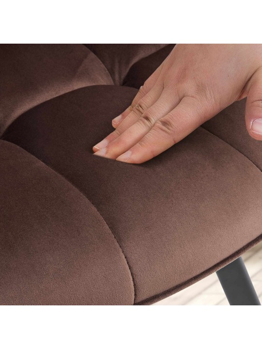 Spisestuestol Jordi fløjl, brun Spisestuestol Jordi fløjl, brun