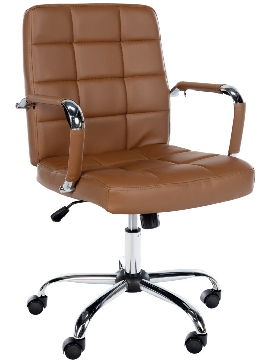 Arbejdsskammel Ashland imiteret læder, lysebrun