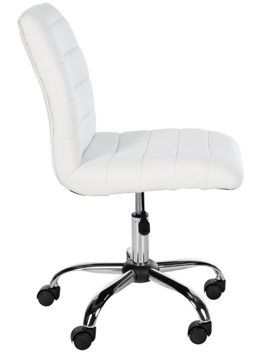 Arbejdsskammel Rød imiteret læder, hvid