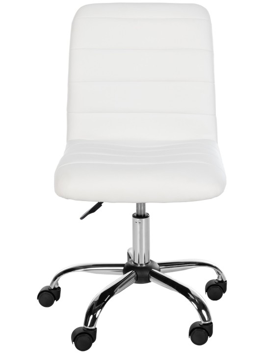 Arbejdsskammel Rød imiteret læder, hvid