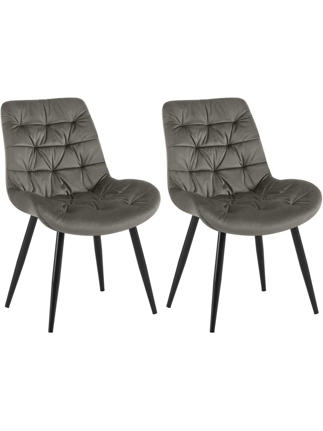 Sæt med 2 Rossford spisestuestole, antracit