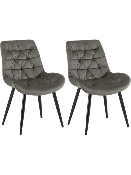 Sæt med 2 Rossford spisestuestole, antracit Sæt med 2 Rossford spisestuestole, antracit