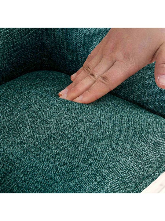 Sæt med 2 stole Tipton stof, mørkegrøn