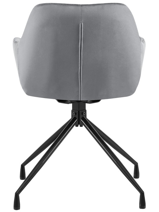 Sæt med 2 spisestuestole Welby velvet, mørkegrå Sæt med 2 spisestuestole Welby velvet, mørkegrå