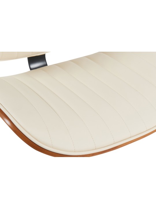 Sæt med 2 barstole Clawson imiteret læder, valnød/creme Sæt med 2 barstole Clawson imiteret læder, valnød/creme