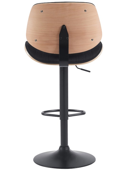 Sæt med 2 barstole Clawson stof, natur/sort