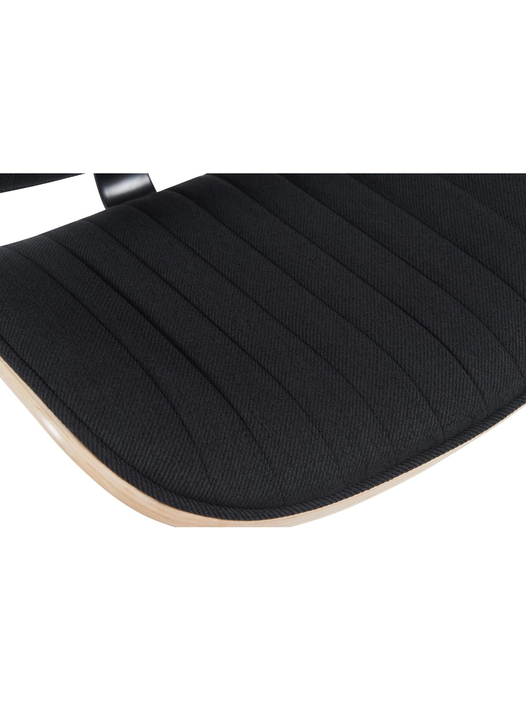 Sæt med 2 barstole Clawson stof krom, natur/sort