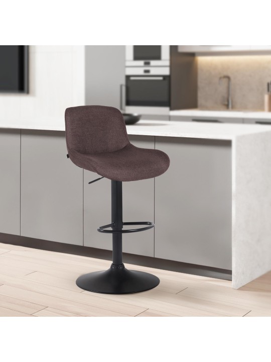 Sæt med 2 barstole Solon stof, mørkebrun Sæt med 2 barstole Solon stof, mørkebrun