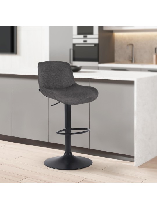 Sæt med 2 barstole Solon stof, mørkegrå Sæt med 2 barstole Solon stof, mørkegrå