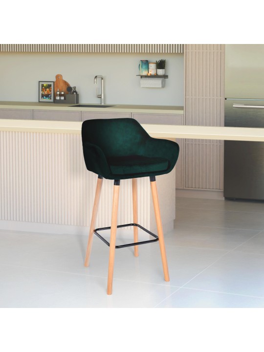 Barstol Grant velvet, grøn