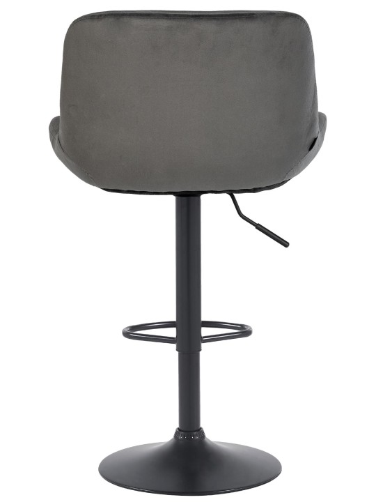 Sæt med 2 barstole Solon velvet, mørkegrå