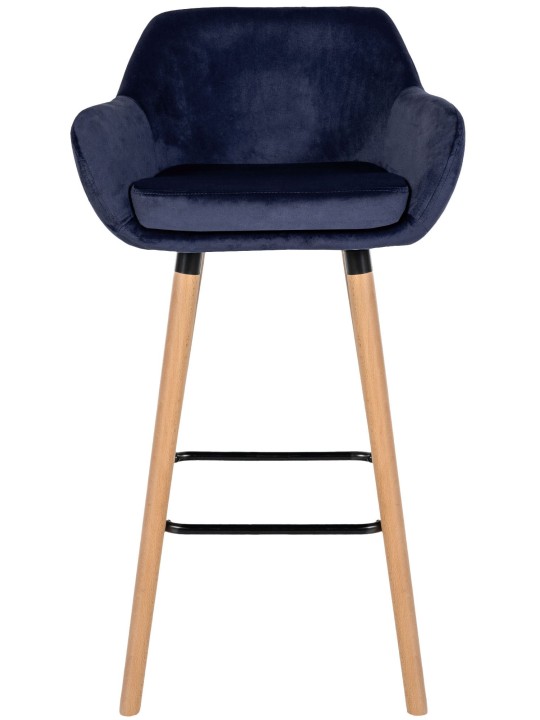 Barstol Grant velvet, mørkeblå