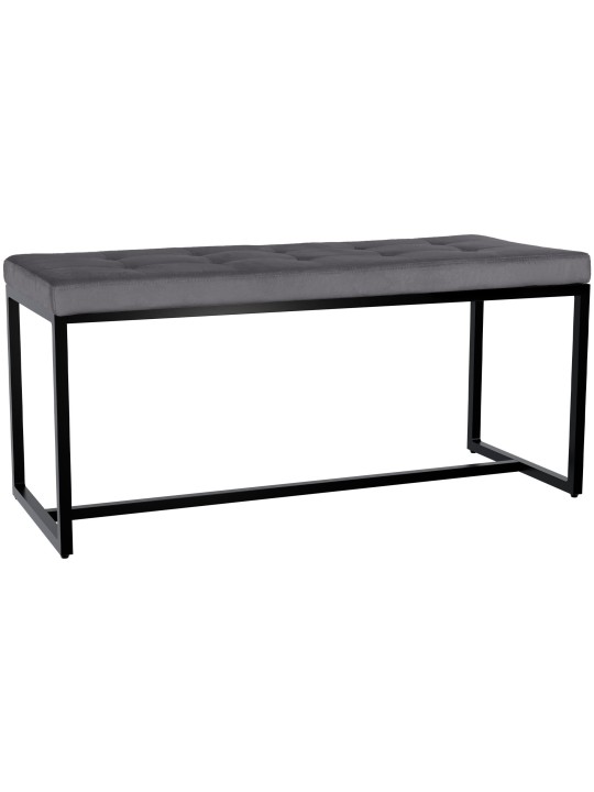 Barci B fløjlsbænk, mørkegrå