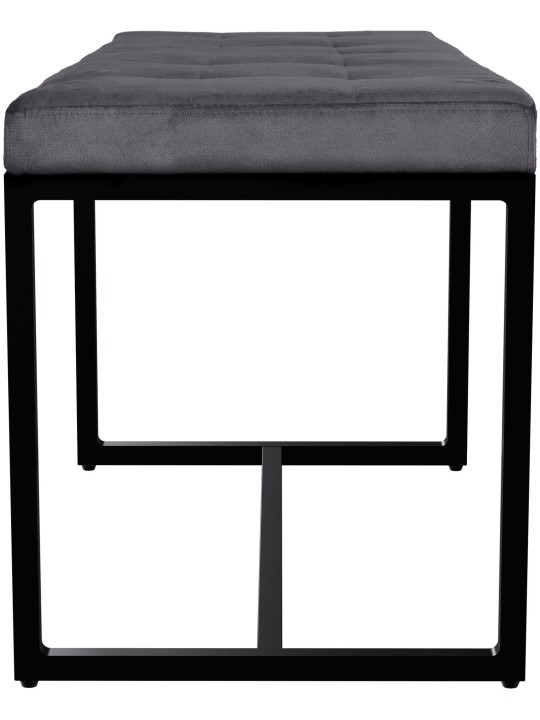 Barci B fløjlsbænk, mørkegrå