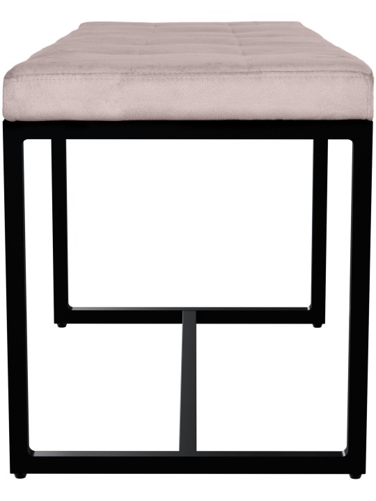 Barci B fløjlsbænk, lysegrå