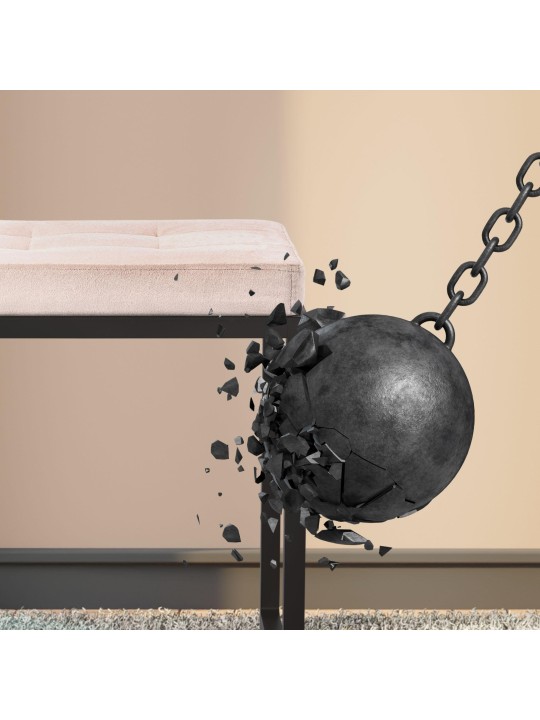 Barci B fløjlsbænk, creme Barci B fløjlsbænk, creme