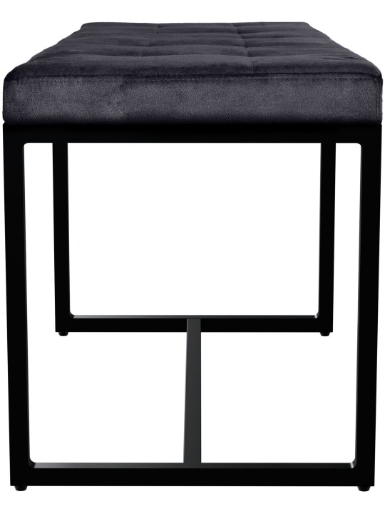 Barci B fløjlsbænk, sort