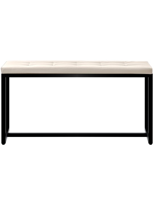 Bænk Barci B imiteret læder, creme