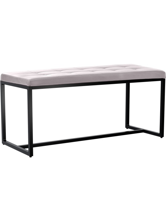 Bænk Barci B imiteret læder, hvid