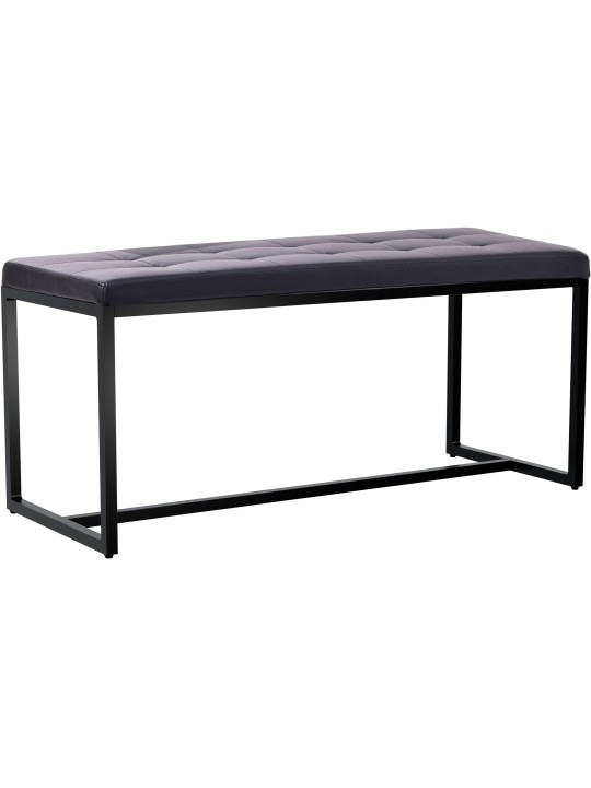 Bænk Barci B imiteret læder, sort