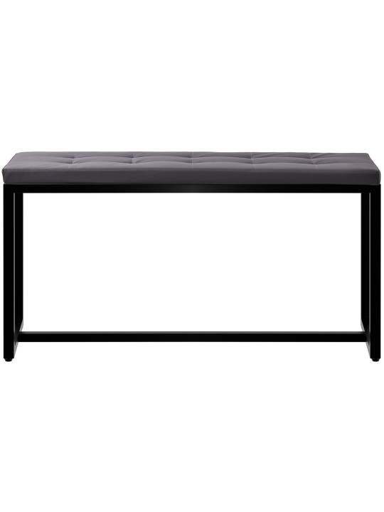 Bænk Barci B imiteret læder, sort