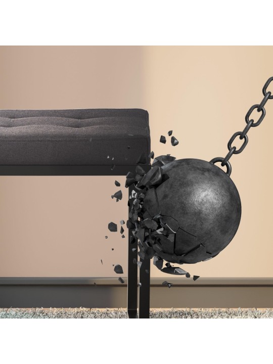 Bænk Barci B stof, sort Bænk Barci B stof, sort