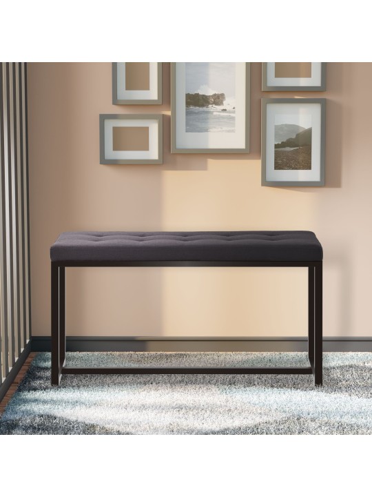 Bænk Barci B stof, sort Bænk Barci B stof, sort