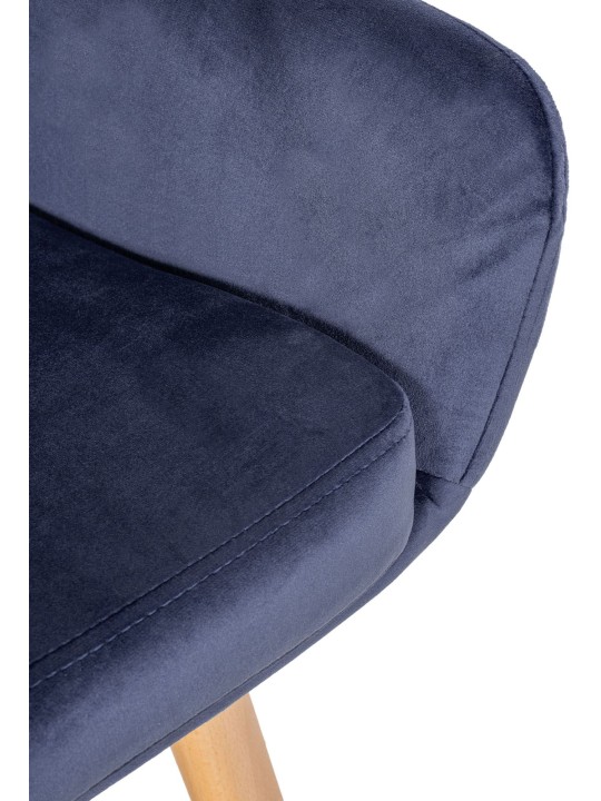 Sæt med 2 barstole Grant velvet, mørkeblå Sæt med 2 barstole Grant velvet, mørkeblå