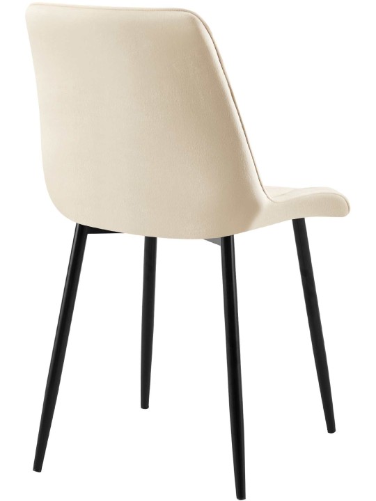 Sæt med 2 spisestuestole Gifford velvet, creme