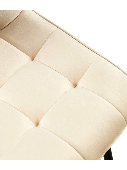 Sæt med 2 spisestuestole Gifford velvet, creme