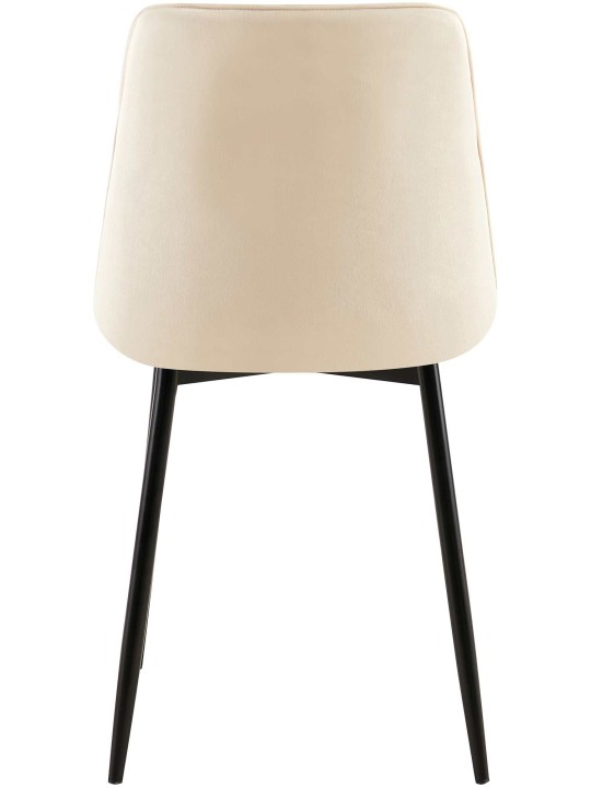 Sæt med 2 spisestuestole Gifford velvet, creme