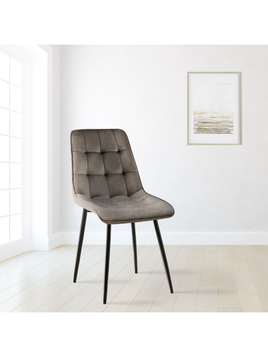 Sæt med 2 spisestuestole Gifford velvet, antracit