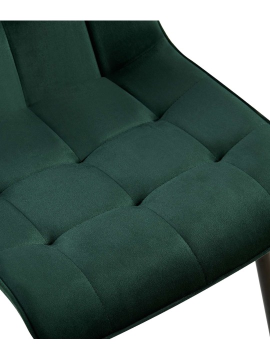 Sæt med 2 spisestuestole Gifford velvet, grøn